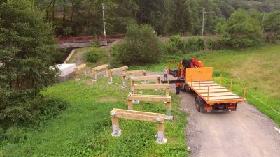 pont en bois, holzbrücke
