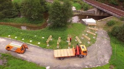 pont en bois, holzbrücke
